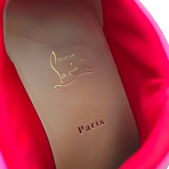 Christian Louboutin Spike Sock Sneaker Pink Yellow White Slip On Size 39 US 9 - Picture 7 of 9